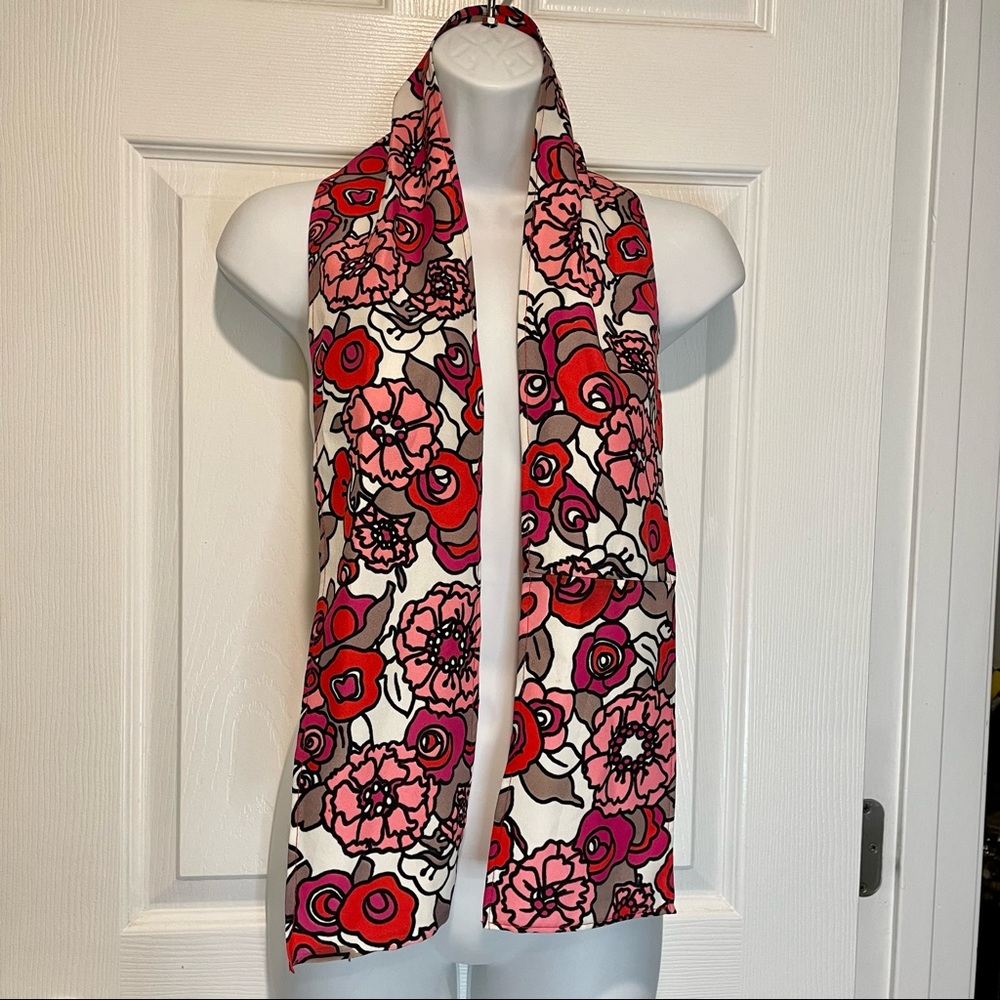 Vintage Floral 70’s Scarf Reds Pinks